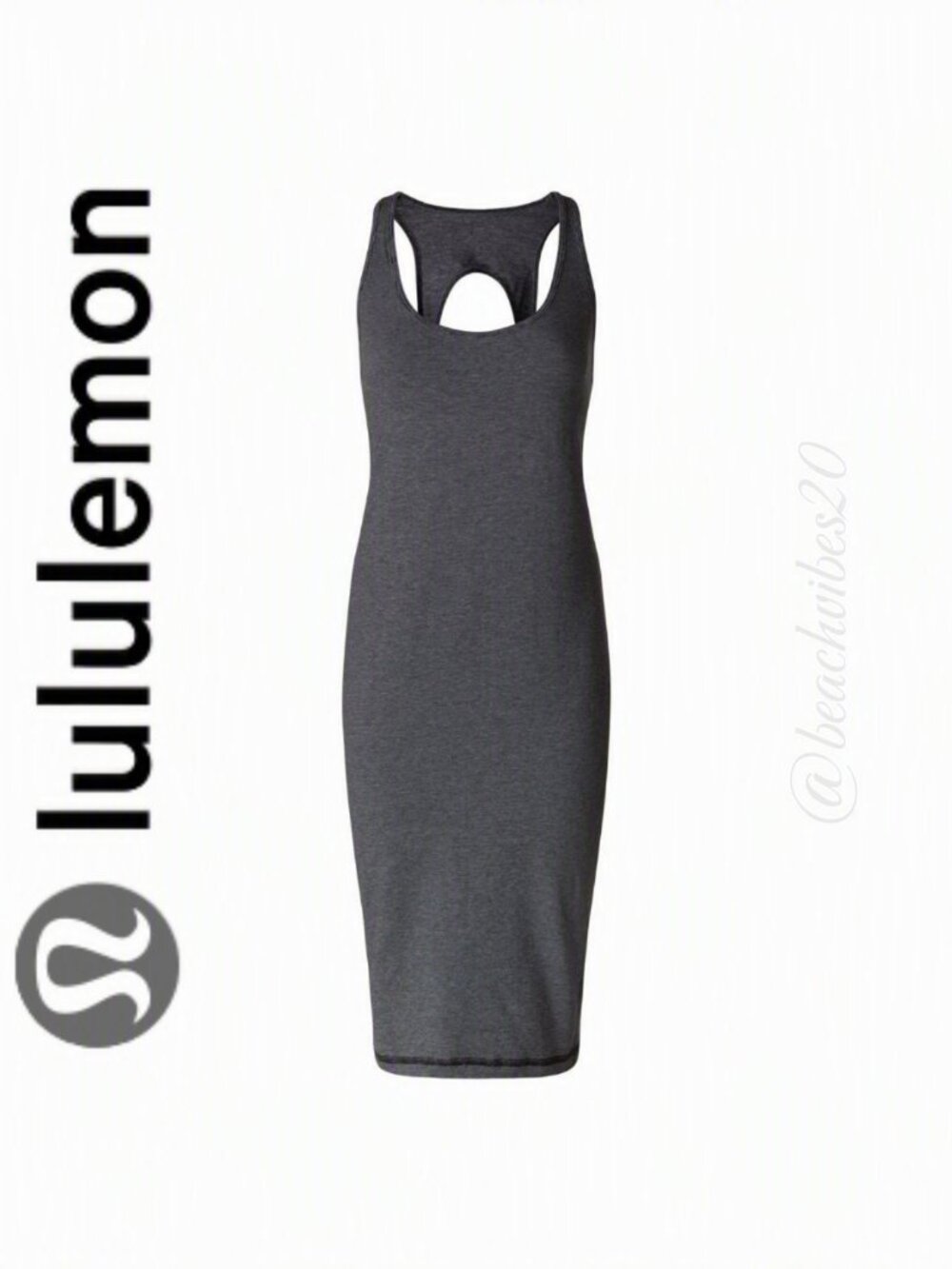 LULULEMON ATHLETICA Go For It Dress Micro Stripe Black White EUC 6 LL-108